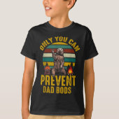 Only You Can Prevent Dad Bods Bear Camng Retro Fun T-Shirt (Vorderseite)
