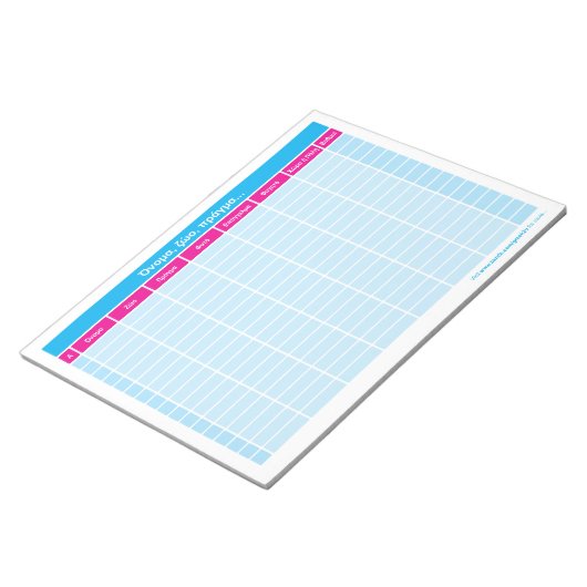 Onoma, Zoo, pragma... Notizblock (angewinkelt)