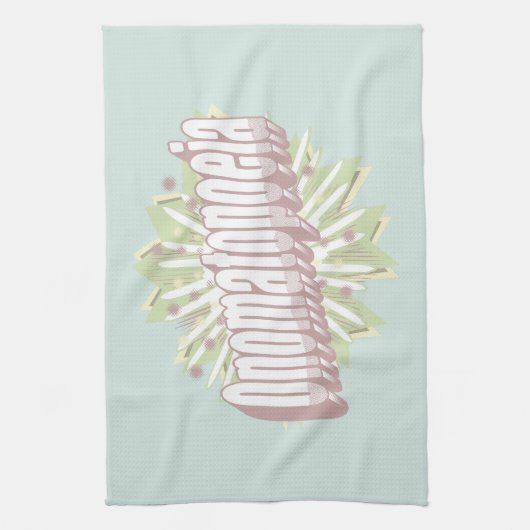 Onomatopoeia Explosion English Language Geschirrtuch (Vertikal)