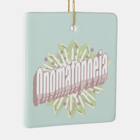 Onomatopoeia Explosion English Language Keramikornament (Rechts)