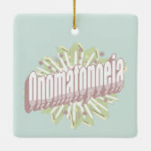 Onomatopoeia Explosion English Language Keramikornament (Rückseite)