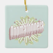 Onomatopoeia Explosion English Language Keramikornament (Vorderseite)