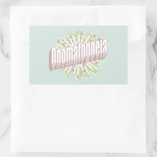 Onomatopoeia Explosion English Language Rechteckiger Aufkleber (Tasche)