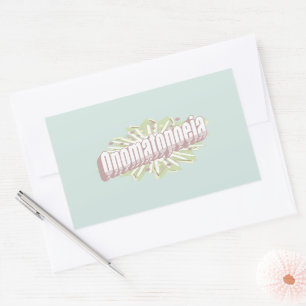 Onomatopoeia Explosion English Language Rechteckiger Aufkleber