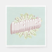 Onomatopoeia Explosion English Language Serviette (Vorderseite)