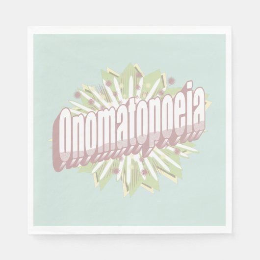 Onomatopoeia Explosion English Language Serviette (Vorderseite)