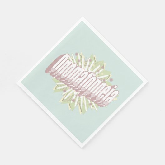 Onomatopoeia Explosion English Language Serviette (Ecke)