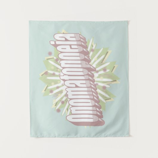 Onomatopoeia Explosion English Language Wandteppich (Vorderseite)