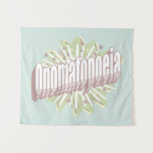 Onomatopoeia Explosion English Language Wandteppich