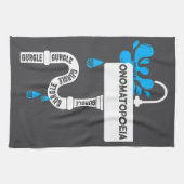 Onomatopoeia kreative Schrift oder Poesie Geschirrtuch (Horizontal)