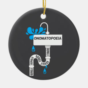 Onomatopoeia kreative Schrift oder Poesie Keramik Ornament