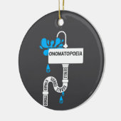 Onomatopoeia kreative Schrift oder Poesie Keramik Ornament (Links)