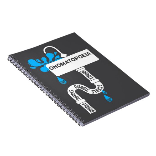 Onomatopoeia kreative Schrift oder Poesie Notizblock (Rechte Seite)