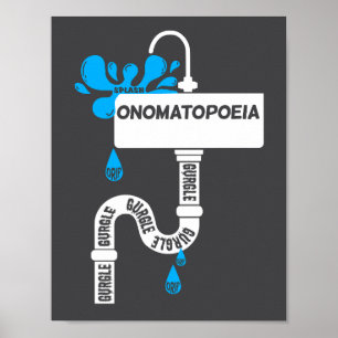 Onomatopoeia kreative Schrift oder Poesie Poster