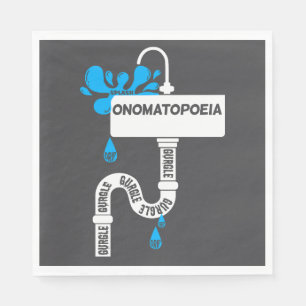 Onomatopoeia kreative Schrift oder Poesie Serviette