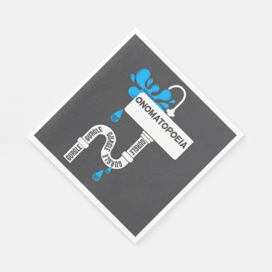 Onomatopoeia kreative Schrift oder Poesie Serviette (Ecke)