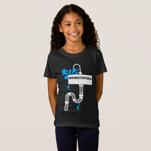 Onomatopoeia kreative Schrift oder Poesie T-Shirt (Vorne ganz)
