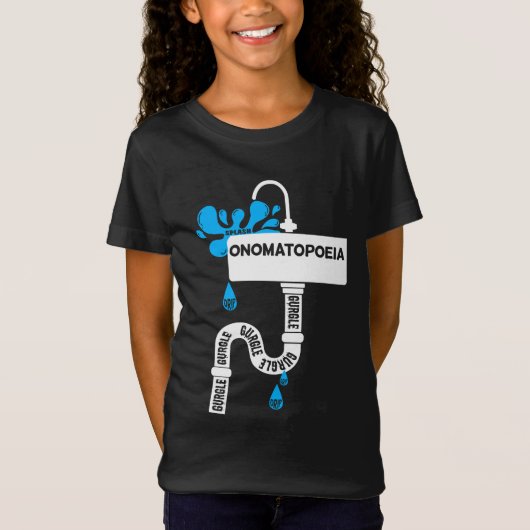 Onomatopoeia kreative Schrift oder Poesie T-Shirt (Vorderseite)