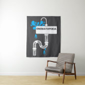 Onomatopoeia kreative Schrift oder Poesie Wandteppich (Beispiel)