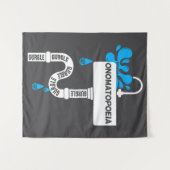 Onomatopoeia kreative Schrift oder Poesie Wandteppich (Vorderseite (Horizontal))