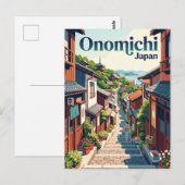 Onomichi Gasse Japan Postkarte (Vorne/Hinten)
