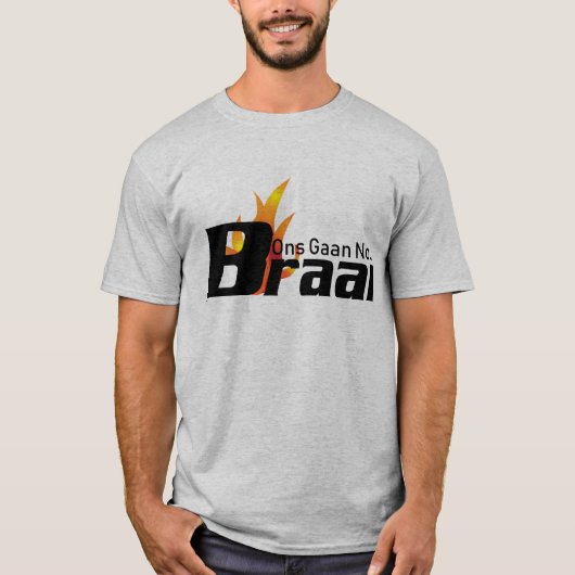 Ons Gaan Nou Braai T - Shirt für Männer im Grau (Vorderseite)