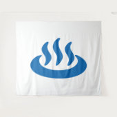 Onsen ♨ Hot Spring 温泉 Japanese Sign Wandteppich (Vorderseite (Horizontal))