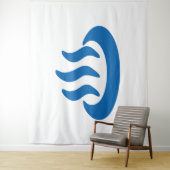 Onsen ♨ Hot Spring 温泉 Japanese Sign Wandteppich (Beispiel)