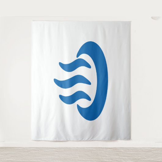 Onsen ♨ Hot Spring 温泉 Japanese Sign Wandteppich (Vorderseite)