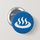 Onsen ♨ Hot Spring 温 japanisches Zeichen Button (Vorne & Hinten)