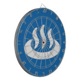 Onsen ♨ Hot Spring 温 japanisches Zeichen Dartscheibe (Vorderseite Links)