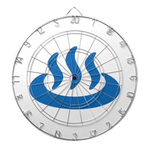 Onsen ♨ Hot Spring 温 japanisches Zeichen Dartscheibe (vorne)