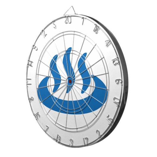 Onsen ♨ Hot Spring 温 japanisches Zeichen Dartscheibe (Vorderseite rechts)