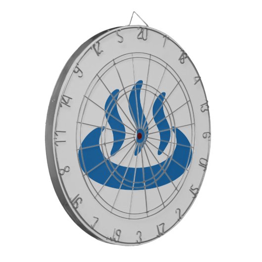 Onsen ♨ Hot Spring 温 japanisches Zeichen Dartscheibe (Vorderseite Links)