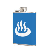 Onsen ♨ Hot Spring 温 japanisches Zeichen Flachmann (Links)