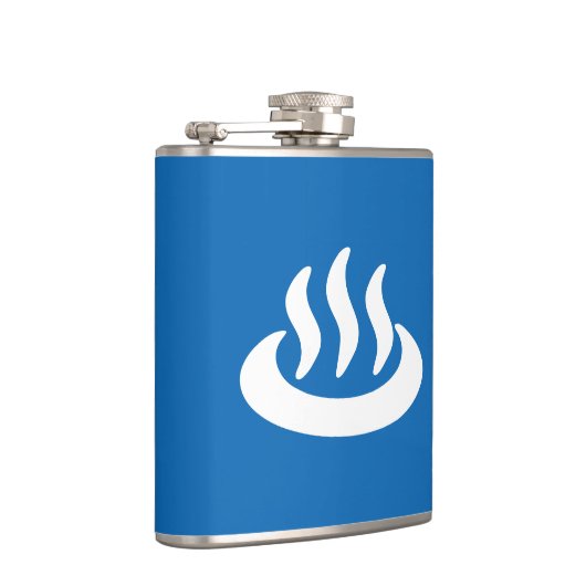 Onsen ♨ Hot Spring 温 japanisches Zeichen Flachmann (Rechts)