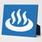 Onsen ♨ Hot Spring 温 japanisches Zeichen Fotoplatte (Seite)