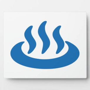 Onsen ♨ Hot Spring 温 japanisches Zeichen Fotoplatte