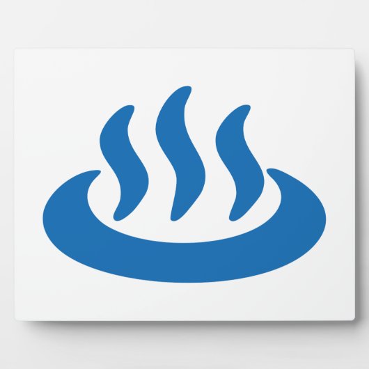 Onsen ♨ Hot Spring 温 japanisches Zeichen Fotoplatte (Vorderseite)