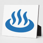 Onsen ♨ Hot Spring 温 japanisches Zeichen Fotoplatte (Seite)