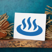 Onsen ♨ Hot Spring 温 japanisches Zeichen Fotoplatte (Seite)