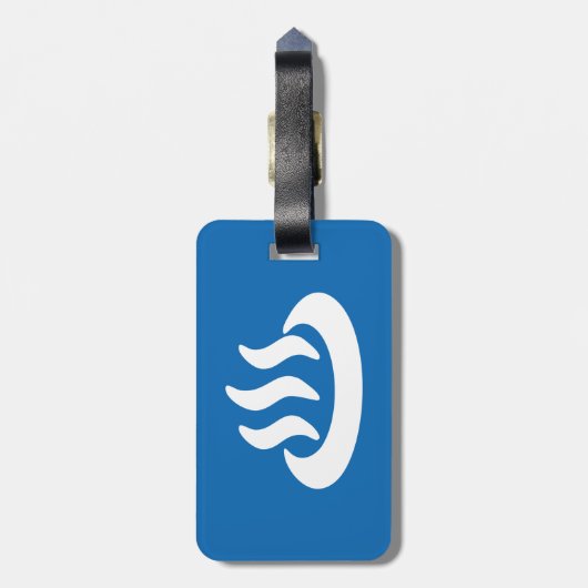 Onsen ♨ Hot Spring 温 japanisches Zeichen Gepäckanhänger (Rückseite vertikal)