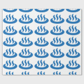 Onsen ♨ Hot Spring 温 japanisches Zeichen Geschenkpapier (Flach)