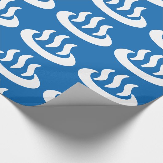 Onsen ♨ Hot Spring 温 japanisches Zeichen Geschenkpapier (Ecke)