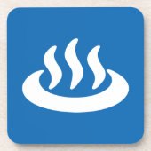 Onsen ♨ Hot Spring 温 japanisches Zeichen Getränkeuntersetzer (Vorderseite)