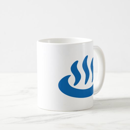 Onsen ♨ Hot Spring 温 japanisches Zeichen Kaffeetasse (VorderseiteRechts)