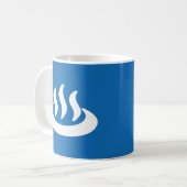 Onsen ♨ Hot Spring 温 japanisches Zeichen Kaffeetasse (Vorderseite Links)
