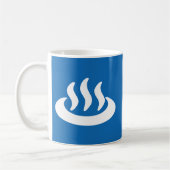 Onsen ♨ Hot Spring 温 japanisches Zeichen Kaffeetasse (Links)