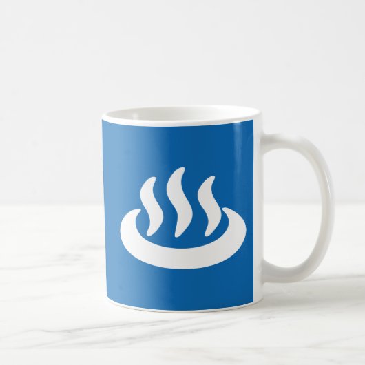Onsen ♨ Hot Spring 温 japanisches Zeichen Kaffeetasse (Rechts)
