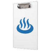 Onsen ♨ Hot Spring 温 japanisches Zeichen Klemmbrett (Links)